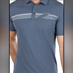 Travis Mathew Blue Three Hills Polo